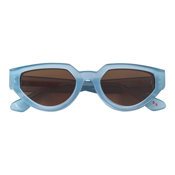 New DANIELLE RATTRAY Blue Cat Eye Vada C06 Sunglasses Women - Picture 3 of 4